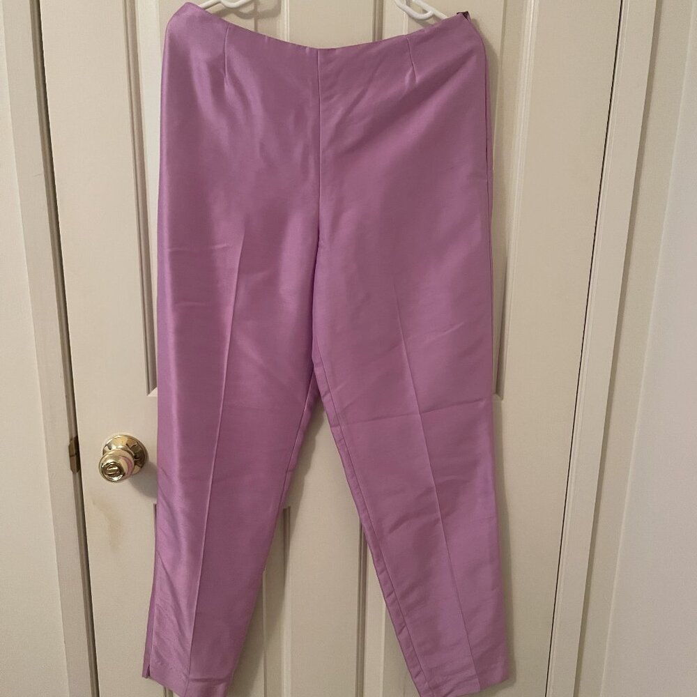 BNWT Bill Burns Signature Lilac Silk Pants Size 6